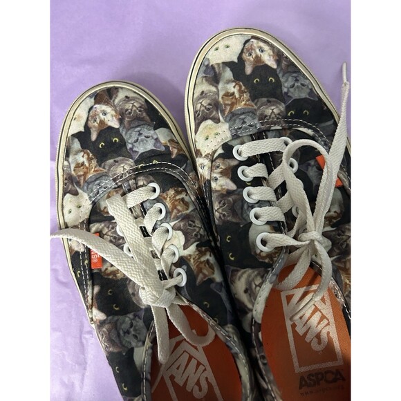 Vans X ASPCA Cat Sneakers Mens 6.5 Womens 8 Lace Up Kitty Rare Special Edition - Picture 6 of 8